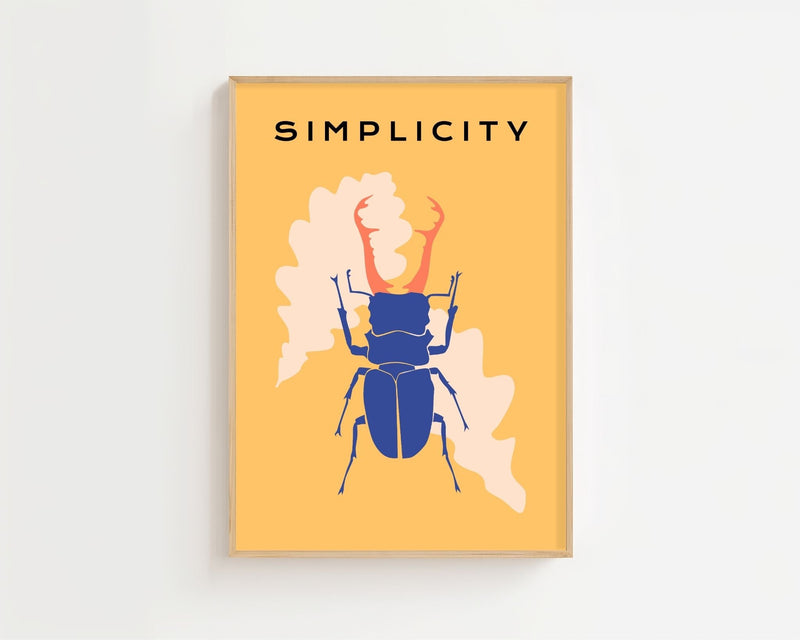 Simplicity Beetle Plakat - 21 x 29.7 cm (A4) - Nellastore