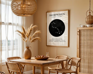 Skorpionen Stjernetegn Plakat - 21 x 29.7 cm - Nellastore