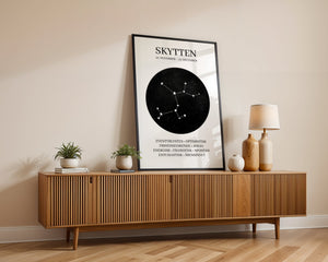 Skytten Stjernetegn Plakat - 21 x 29.7 cm - Nellastore