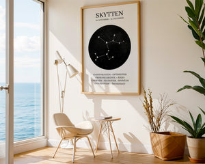 Skytten Stjernetegn Plakat - 21 x 29.7 cm - Nellastore