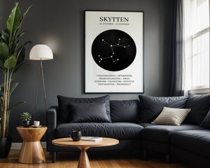 Skytten Stjernetegn Plakat - 21 x 29.7 cm - Nellastore