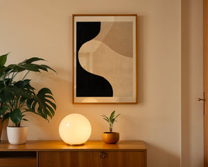 Soft Curve In Black Plakat - 21 x 29.7 cm (A4) - Nellastore