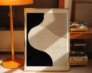 Soft Curve In Black Plakat - 21 x 29.7 cm (A4) - Nellastore