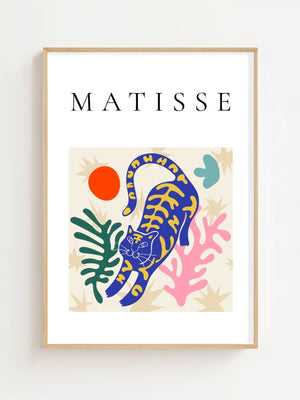 Solar Jungle Leopard Matisse Plakat - 21 x 29.7 cm - Nellastore