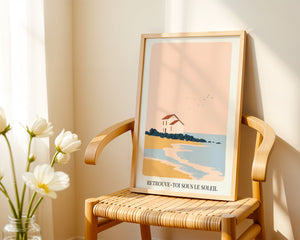 Sous Le Soleil Kystplakat Plakat - 21 x 29.7 cm (A4) - Nellastore
