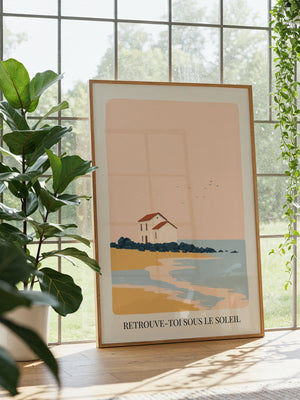 Sous Le Soleil Kystplakat Plakat - 21 x 29.7 cm (A4) - Nellastore