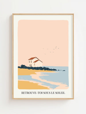 Sous Le Soleil Kystplakat Plakat - 21 x 29.7 cm (A4) - Nellastore