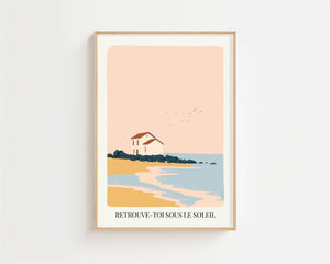 Sous Le Soleil Kystplakat Plakat - 21 x 29.7 cm (A4) - Nellastore