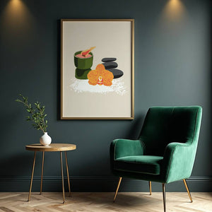 Spa Orchid Stones Plakat - 21 x 29.7 cm - Nellastore