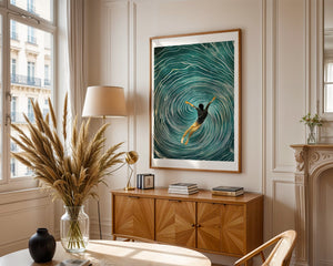 Spiral Swimmer Plakat - 21 x 29.7 cm (A4) - Nellastore