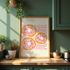 Sprinkle Donut Party Plakat - 21 x 29.7 cm - Nellastore