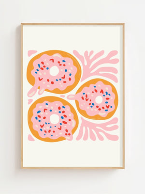 Sprinkle Donut Party Plakat - 21 x 29.7 cm - Nellastore