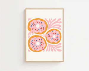 Sprinkle Donut Party Plakat - 21 x 29.7 cm - Nellastore