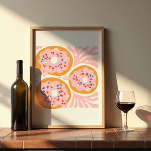 Sprinkle Donut Party Plakat - 21 x 29.7 cm - Nellastore