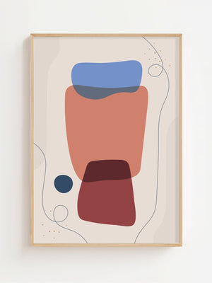 Stacked Shapes Harmony Plakat - 21 x 29.7 cm - Nellastore