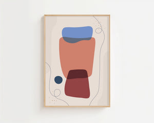 Stacked Shapes Harmony Plakat - 21 x 29.7 cm - Nellastore