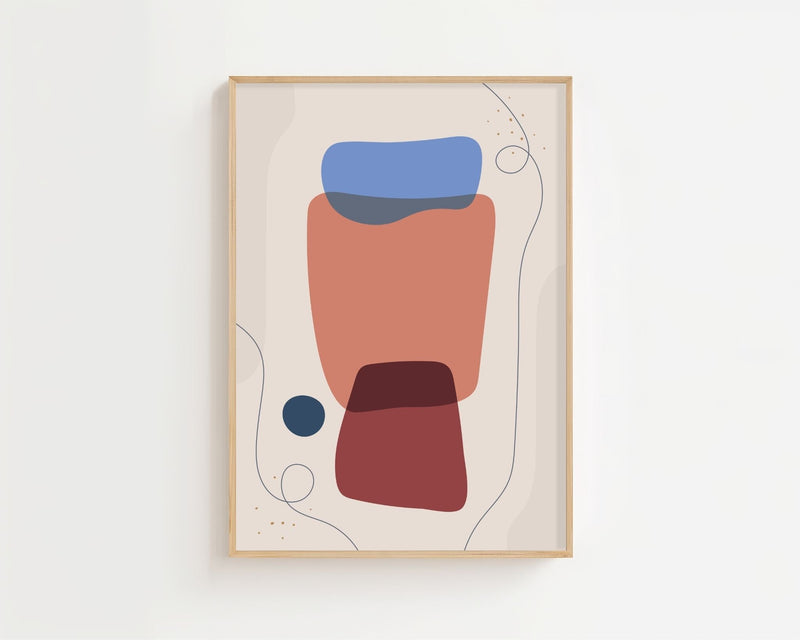 Stacked Shapes Harmony Plakat - 21 x 29.7 cm - Nellastore