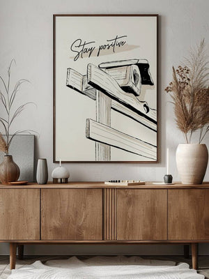 Stay Positive Plakat - 21 x 29.7 cm - Nellastore