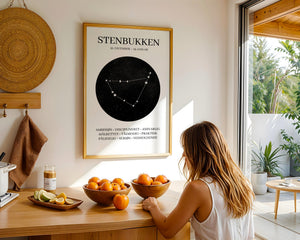 Stenbukken Stjernetegn Plakat - 21 x 29.7 cm - Nellastore