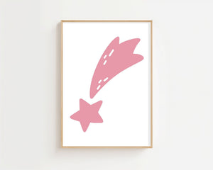 Stjerneskud Mini Plakat - 21 x 29.7 cm (A4) - Nellastore