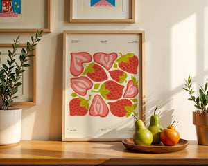 Strawberry Fields Kitchen Plakat - 21 x 29.7 cm - Nellastore