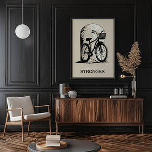 Stronger Bike Plakat - 21 x 29.7 cm - Nellastore
