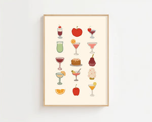 Summer Cocktails & Treats Plakat - 21 x 29.7 cm - Nellastore