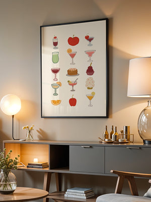 Summer Cocktails & Treats Plakat - 21 x 29.7 cm - Nellastore