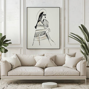 Summer Fan Lady Plakat - 21 x 29.7 cm - Nellastore