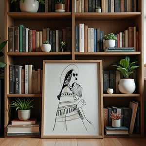 Summer Fan Lady Plakat - 21 x 29.7 cm - Nellastore
