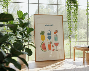 Summer Icons Plakat - 21 x 29.7 cm - Nellastore