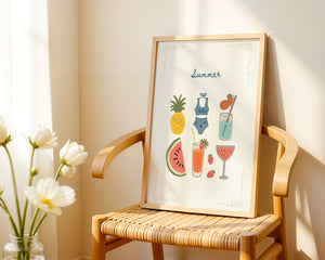 Summer Icons Plakat - 21 x 29.7 cm - Nellastore