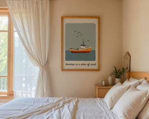 Summer State Boat Plakat - 21 x 29.7 cm (A4) - Nellastore