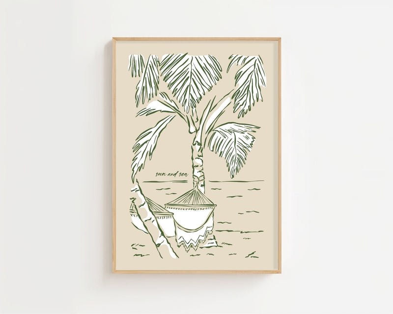 Sun and Sea Plakat - 21 x 29.7 cm - Nellastore