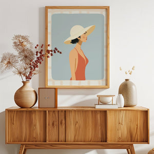 Sun Hat Portrait Plakat - 21 x 29.7 cm (A4) - Nellastore