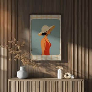 Sun Hat Portrait Plakat - 21 x 29.7 cm (A4) - Nellastore