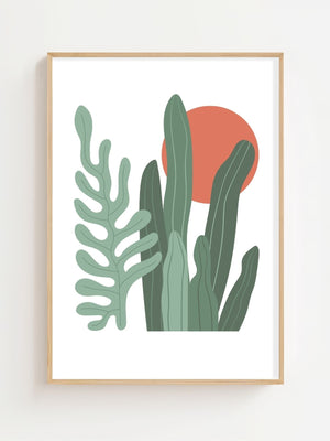 Sunlit Greens Plakat - 21 x 29.7 cm - Nellastore