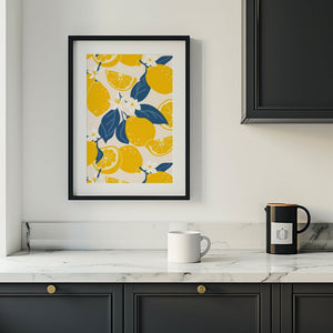 Sunlit Lemon Grove Pattern - 21 x 29.7 cm - Nellastore