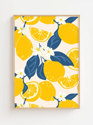 Sunlit Lemon Grove Pattern - 21 x 29.7 cm - Nellastore