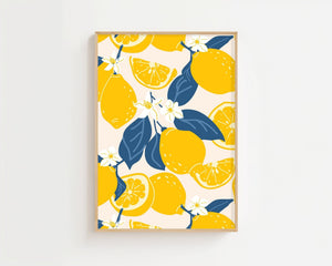Sunlit Lemon Grove Pattern - 21 x 29.7 cm - Nellastore