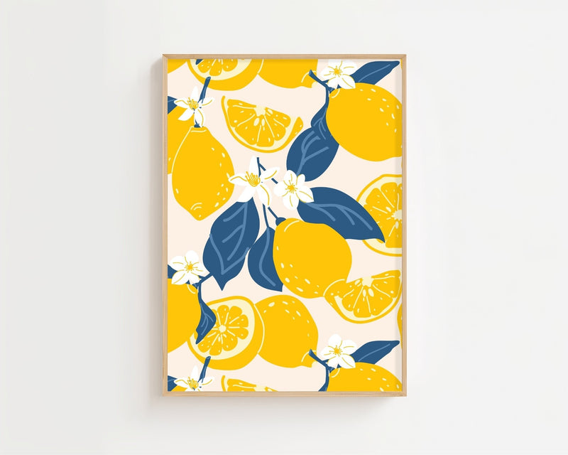 Sunlit Lemon Grove Pattern - 21 x 29.7 cm - Nellastore