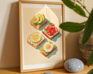 Sunny Toast Spread Plakat - 21 x 29.7 cm (A4) - Nellastore