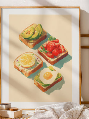Sunny Toast Spread Plakat - 21 x 29.7 cm (A4) - Nellastore