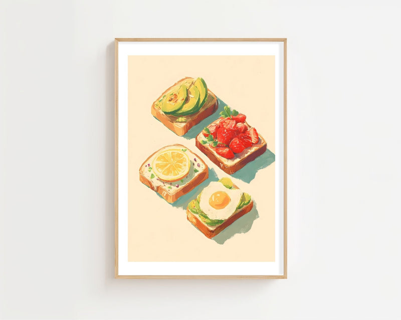 Sunny Toast Spread Plakat - 21 x 29.7 cm (A4) - Nellastore