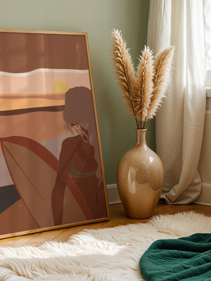 Sunset Board Drift Plakat - 21 x 29.7 cm (A4) - Nellastore
