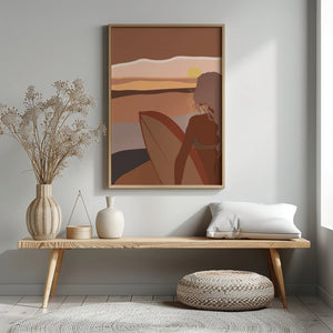 Sunset Board Drift Plakat - 21 x 29.7 cm (A4) - Nellastore