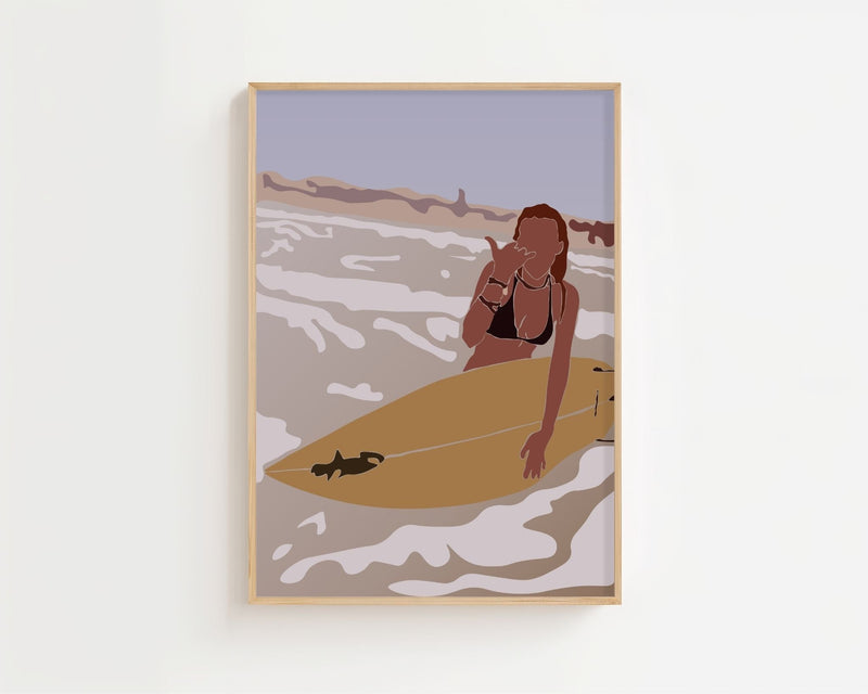 Surf Chill Lavender Plakat - 21 x 29.7 cm (A4) - Nellastore