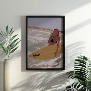 Surf Chill Lavender Plakat - 21 x 29.7 cm (A4) - Nellastore