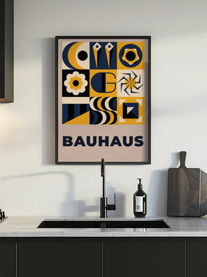 Symbol Grid Bauhaus Plakat - 21 x 29.7 cm - Nellastore