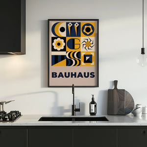 Symbol Grid Bauhaus Plakat - 21 x 29.7 cm - Nellastore